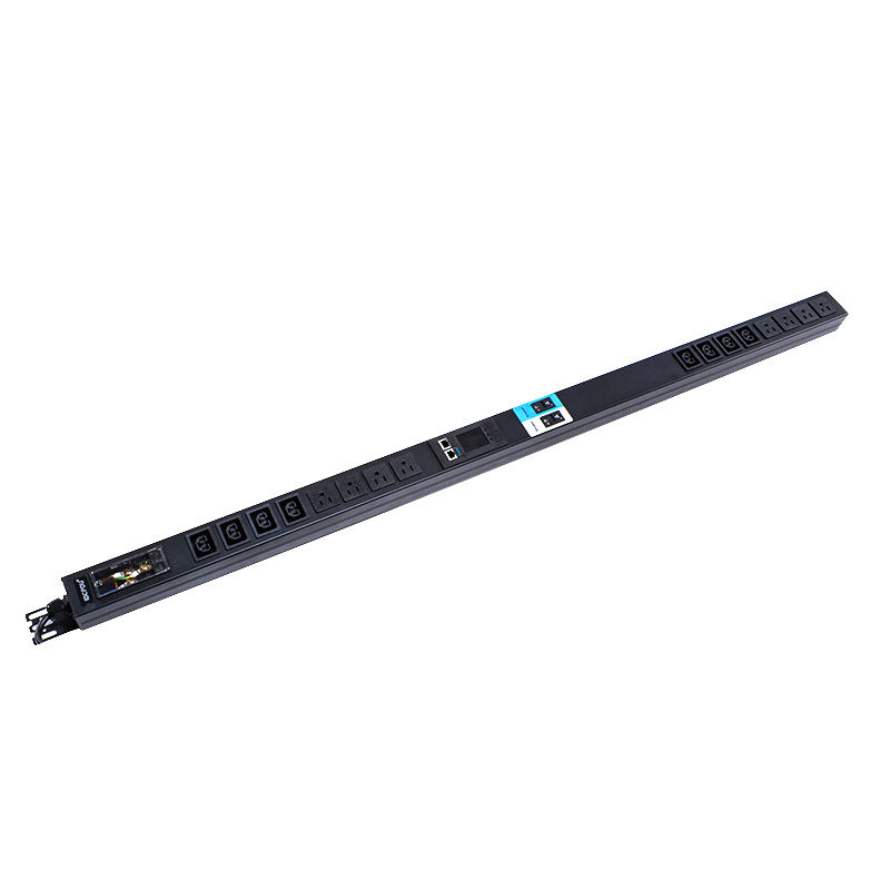 16 Outlet IEC C13 C19 & Soket AS 1,5U Pemutus Sirkuit Magnetik Cair Rak Pintar TCP/IP Vertikal PDU