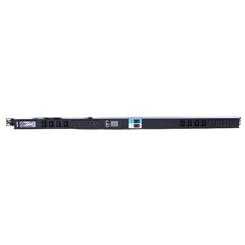 16 Outlet IEC C13 C19 & Soket AS 1,5U Pemutus Sirkuit Magnetik Cair Rak Pintar TCP/IP Vertikal PDU