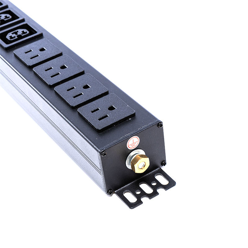 16 Outlet IEC C13 C19 & Soket AS 1,5U Pemutus Sirkuit Magnetik Cair Rak Pintar TCP/IP Vertikal PDU