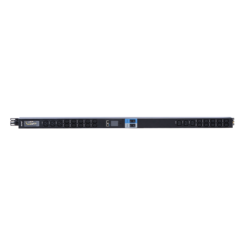 Rak Cerdas TCP/IP PDU 26 Outlet IEC C13 /C19 1,5U Pemutus Sirkuit Magnetik Cair Vertikal