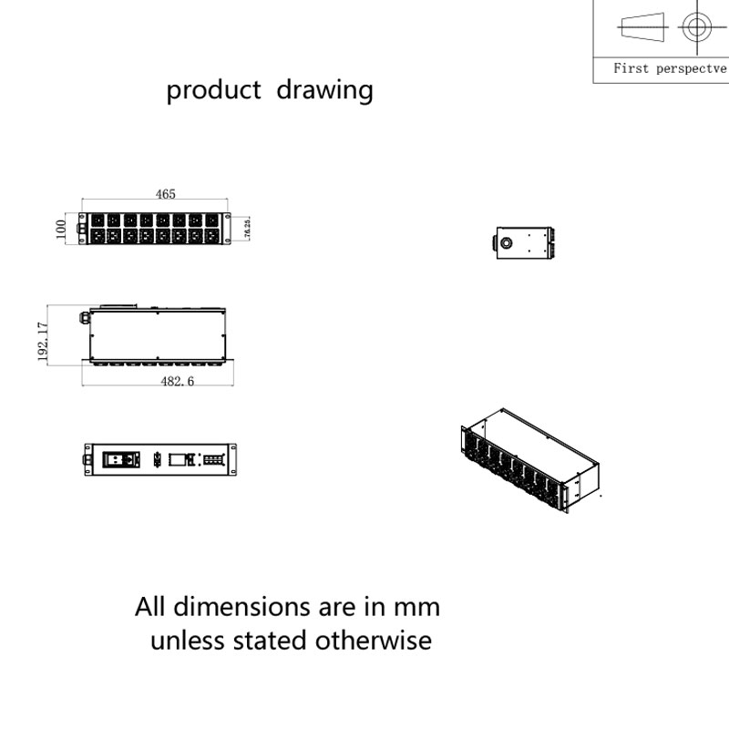 16-Outlet C13 C19 2U Pemutus Sensor TCP/IP Vertikal eco Smart Rack Pdu