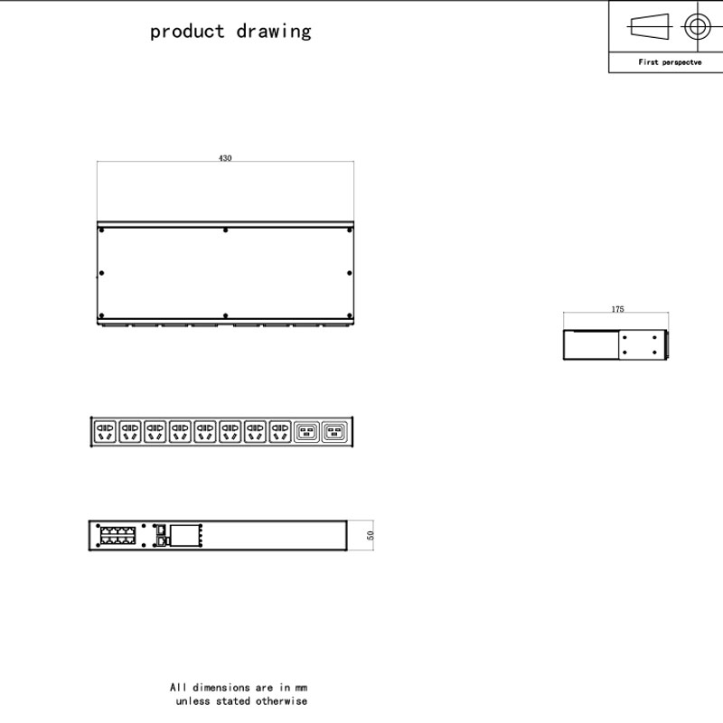 10-Outlet C20 Sensor TCP/IP Vertikal eco Smart Rack Pdu 1U