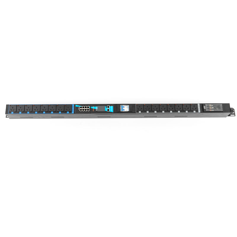 Pemutus Sirkuit Udara 16-Outlet Sensor TCP/IP Vertikal eco Smart Rack Pdu