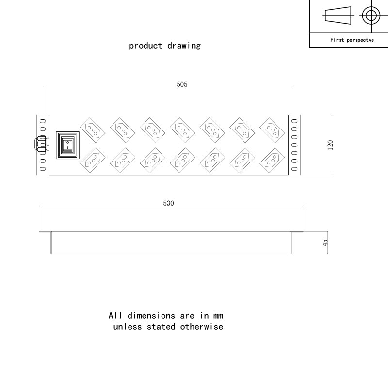 Rak Saklar Vertikal Swiss 14-Outlet Pdu